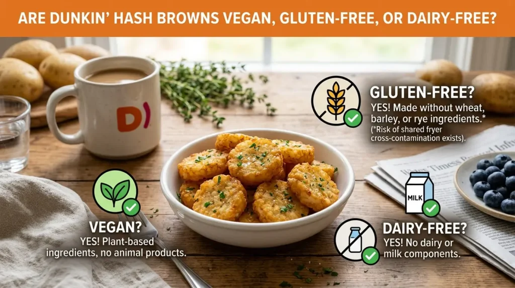 Are Dunkin Hash Browns Vegan, Gluten-Free, or Dairy-Free