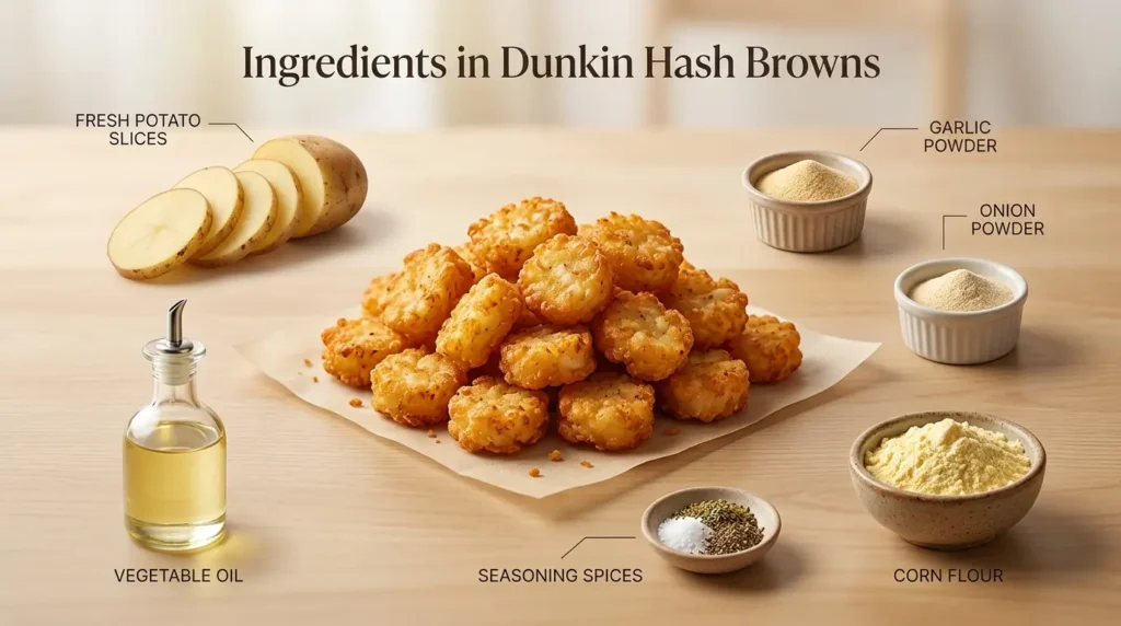 Ingredients in Dunkin Hash Browns