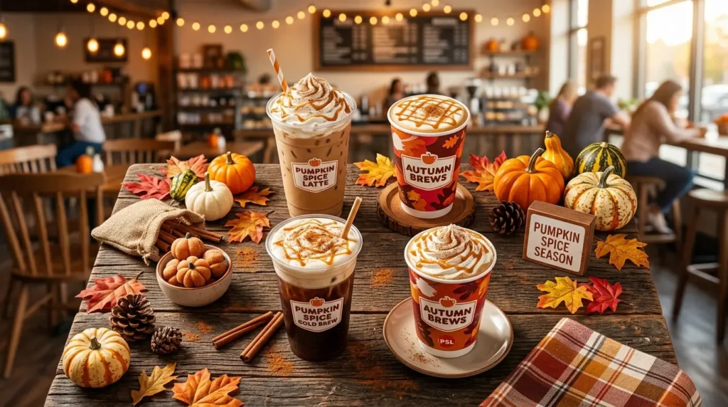 Different Pumpkin Spice Drinks at Dunkin