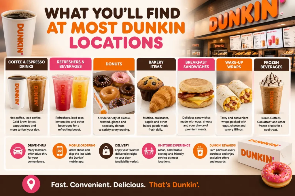 What You'll Find at Most Dunkin Locations