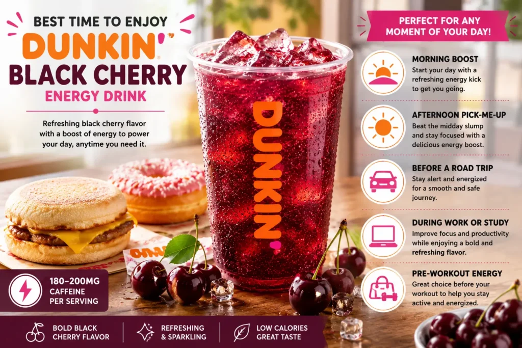 Best Time to Enjoy the Dunkin Black Cherry Energy Drink