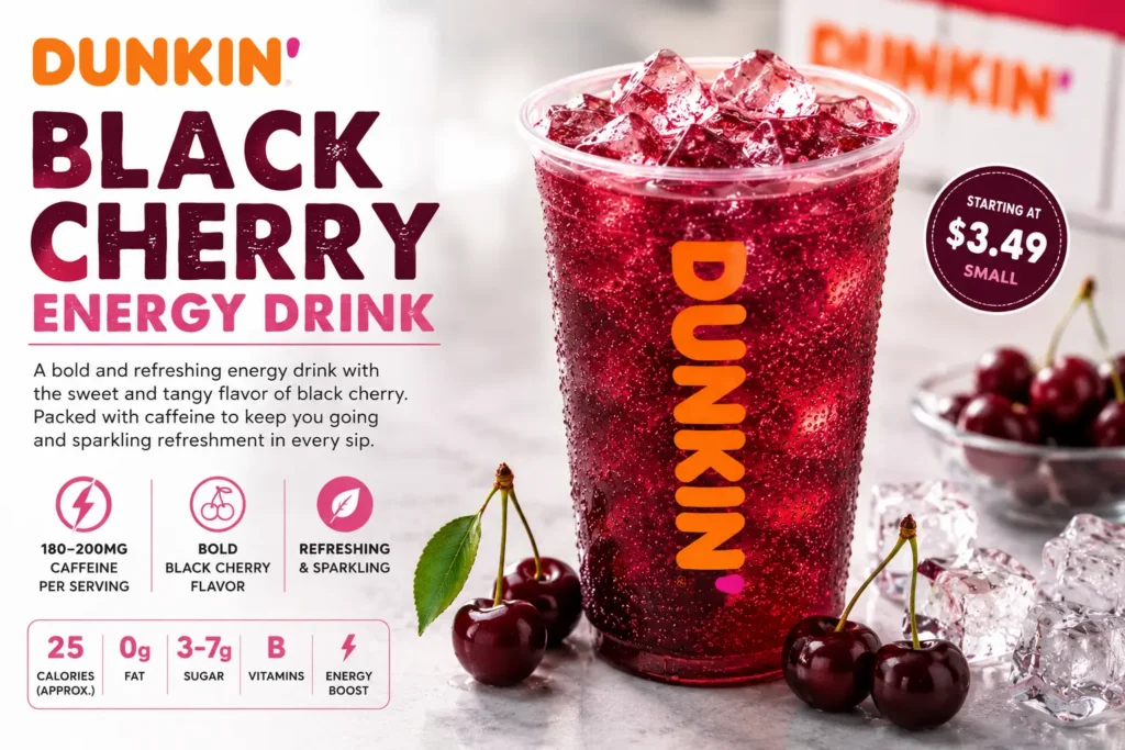 Dunkin Black Cherry Energy Drink