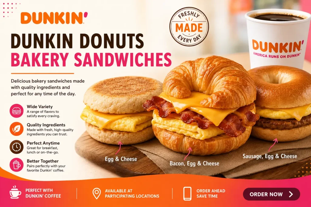 Dunkin Donuts Bakery Sandwiches