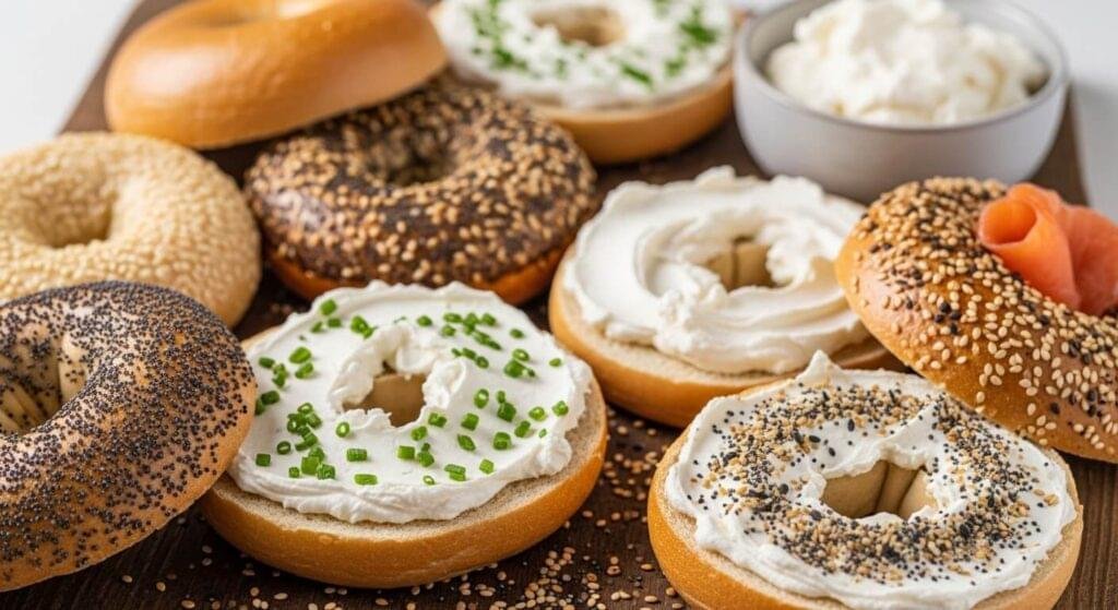 Bagels with Cream Cheese Spread