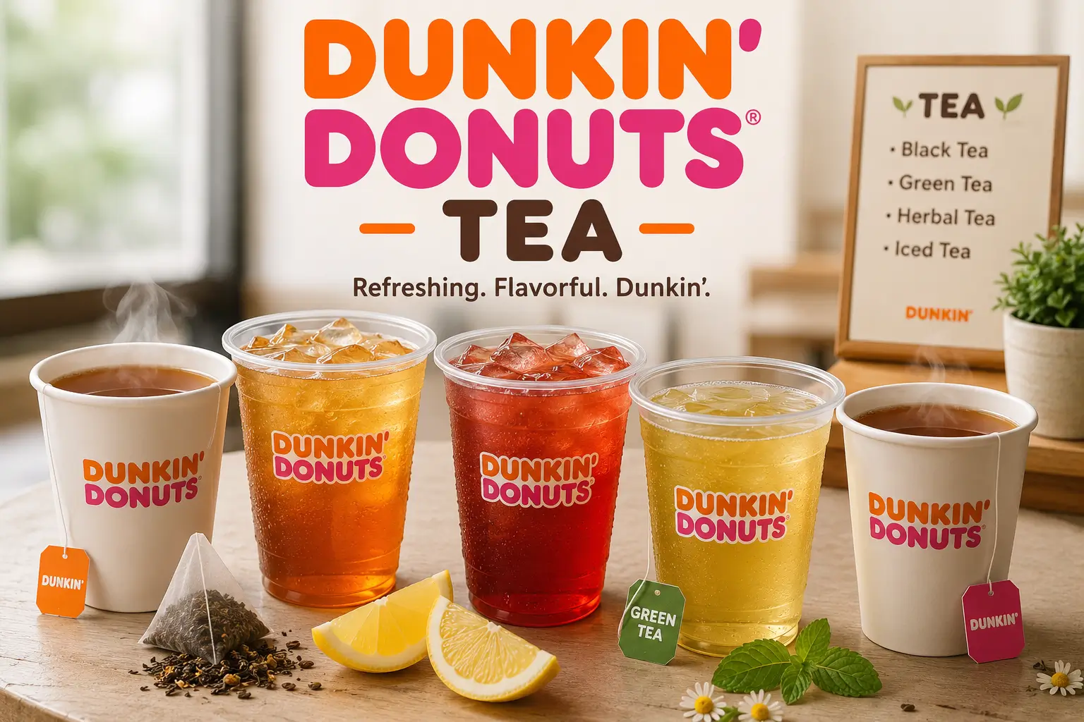 Dunkin Donuts Tea Menu, Flavors, Prices & Nutrition Guide